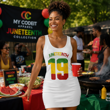 Load image into Gallery viewer, Juneteenth 19 Rasta Color Cotton Bodycon Dress