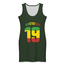Load image into Gallery viewer, Juneteenth 19 Rasta Color Cotton Bodycon Dress