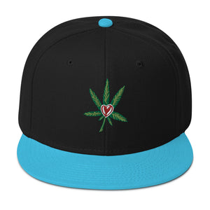 I Heart Cannabis Snapback Hat