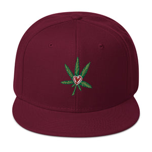 I Heart Cannabis Snapback Hat