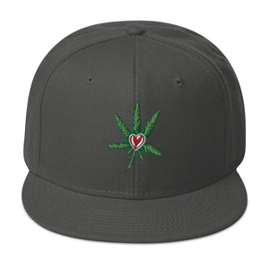 I Heart Cannabis Snapback Hat