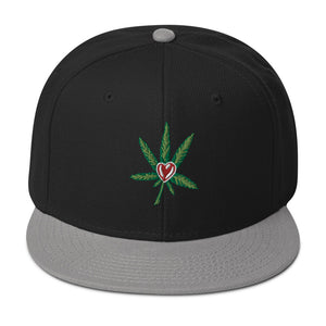 I Heart Cannabis Snapback Hat