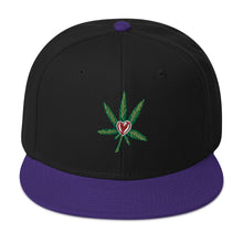 Load image into Gallery viewer, I Heart Cannabis Snapback Hat