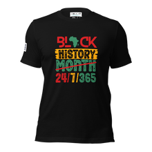 Load image into Gallery viewer, Black History 24/7/365 Unisex T-Shirt
