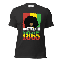 Load image into Gallery viewer, Juneteenth 1865 Celebration Tee - Bold Afro Silhouette Design Unisex t-shirt