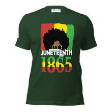 Load image into Gallery viewer, Juneteenth 1865 Celebration Tee - Bold Afro Silhouette Design Unisex t-shirt