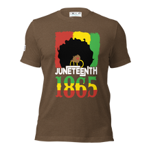 Load image into Gallery viewer, Juneteenth 1865 Celebration Tee - Bold Afro Silhouette Design Unisex t-shirt