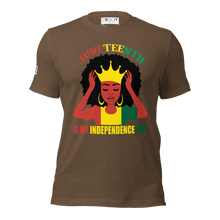 Load image into Gallery viewer, Juneteenth Is My Independence Day - Black Queen Crown Tee Unisex t-shirt