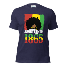 Load image into Gallery viewer, Juneteenth 1865 Celebration Tee - Bold Afro Silhouette Design Unisex t-shirt