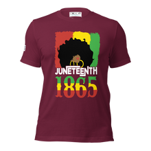 Load image into Gallery viewer, Juneteenth 1865 Celebration Tee - Bold Afro Silhouette Design Unisex t-shirt