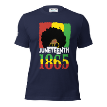 Load image into Gallery viewer, Juneteenth 1865 Celebration Tee - Bold Afro Silhouette Design Unisex t-shirt