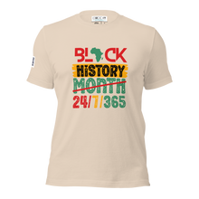 Load image into Gallery viewer, Black History 24/7/365 Unisex T-Shirt