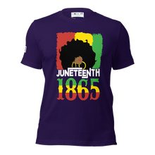 Load image into Gallery viewer, Juneteenth 1865 Celebration Tee - Bold Afro Silhouette Design Unisex t-shirt