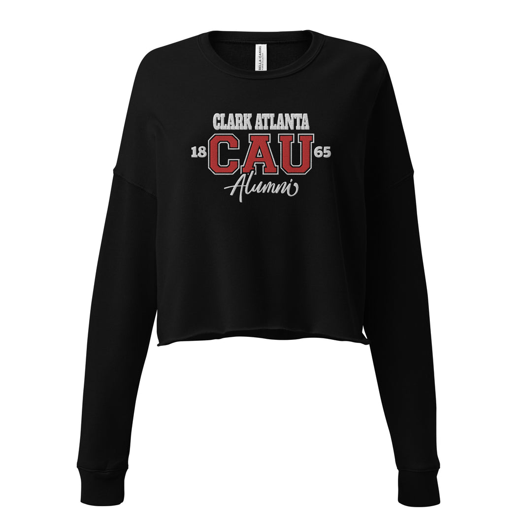 CAU Clark Atlanta Alumni* Embroidered Crop Sweatshirt