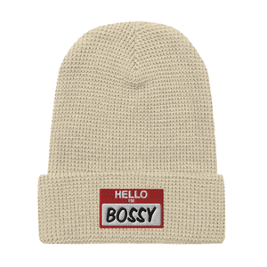 HELLO I'M BOSSY Waffle beanie