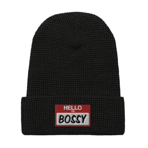 HELLO I'M BOSSY Waffle beanie