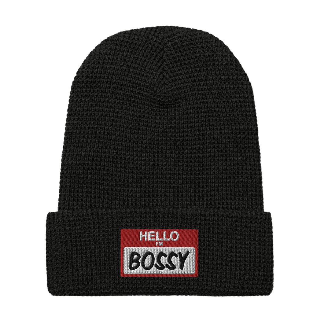 HELLO I'M BOSSY Waffle beanie