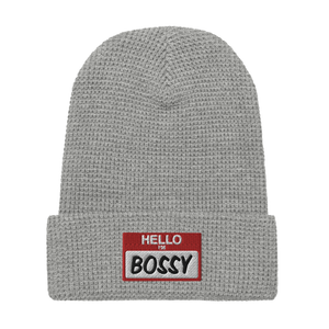 HELLO I'M BOSSY Waffle beanie