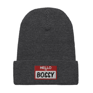 HELLO I'M BOSSY Waffle beanie