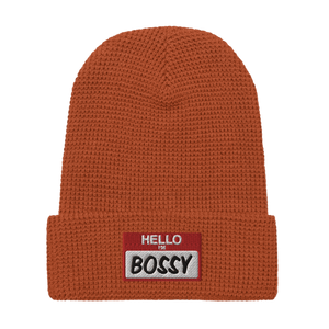 HELLO I'M BOSSY Waffle beanie