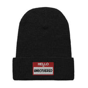 HELLO I'M UNBOTHERED Waffle beanie