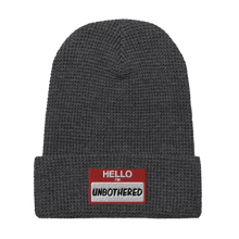 Load image into Gallery viewer, HELLO I&#39;M UNBOTHERED Waffle beanie