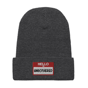 HELLO I'M UNBOTHERED Waffle beanie