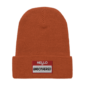 HELLO I'M UNBOTHERED Waffle beanie