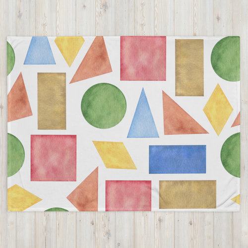Colorful Shapes Throw Blanket