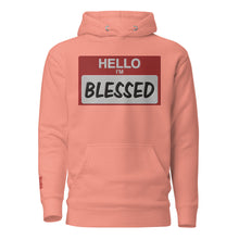 Load image into Gallery viewer, HELLO I&#39;M BLESSED EMBROIDERED HOODIE
